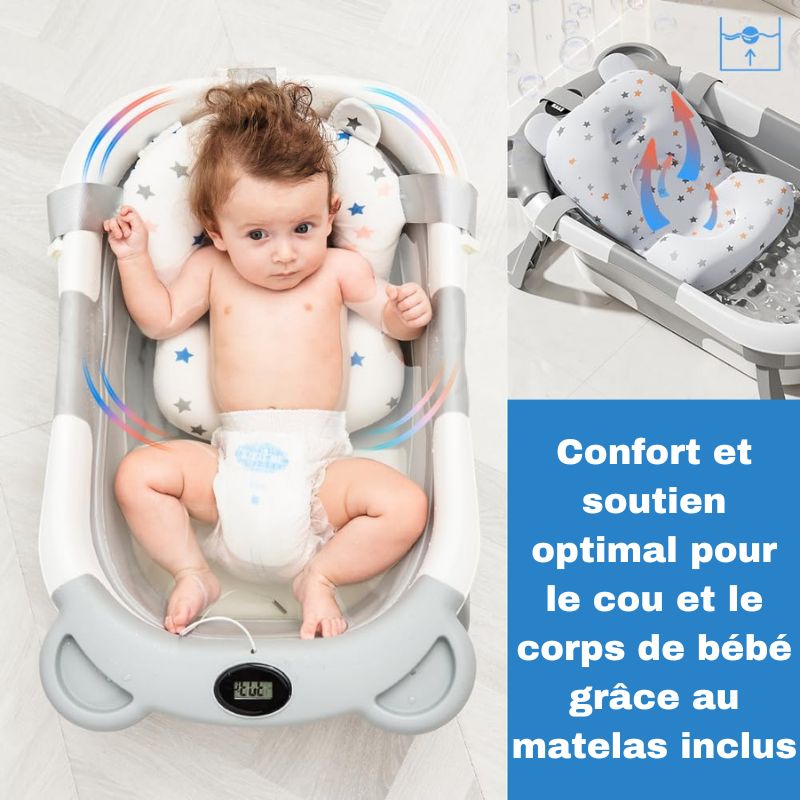 Baignoire bébé pliable - Confort & Sécurité | SweetBath